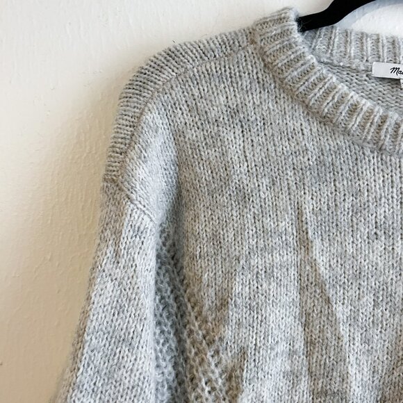 Madewell Wool-Blend Wedge Sweater Grey Size XS - Picture 3 of 6